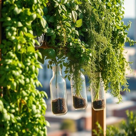 DIY Vertical Herb Garden Using Plastic Bottles